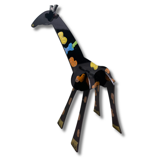 3D Chalkboard Puzzle Giraffe with 6 chalk markers